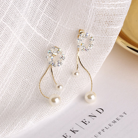 Aretes de Perlas en Diseño Engarzado - Image 11
