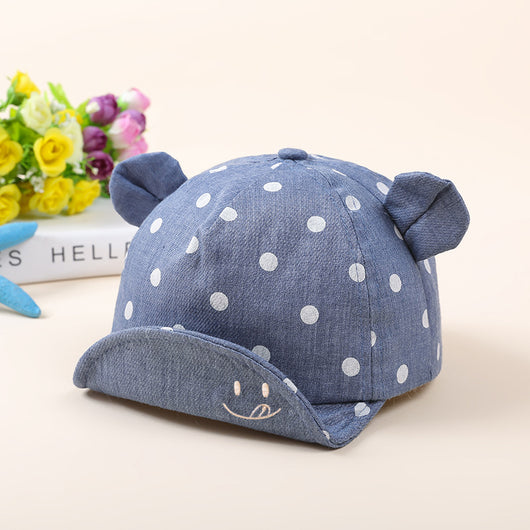Gorro de Algodón para Bebé con Orejas y Lunares - Protección Solar - Image 19