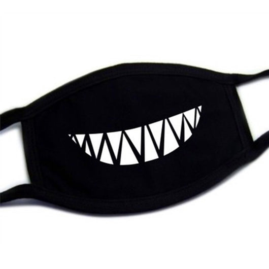 Mascarilla de Algodón Negro Lovely Teeth - Protección y Estilo