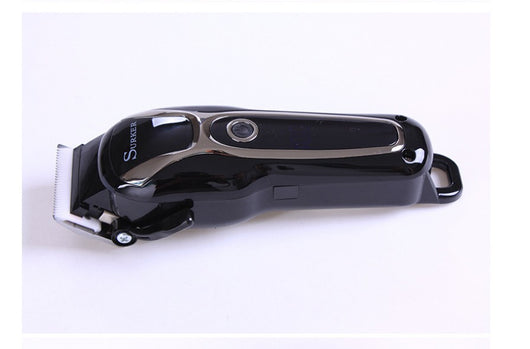 Black and silver hair clipper with an LCD display showing '100' and 'TURBO', featuring a power button and textured blade. - Image 6