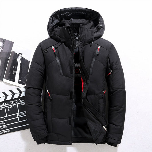 jacket, puffer jacket, grey, black, red, casual, sporty - Image 3