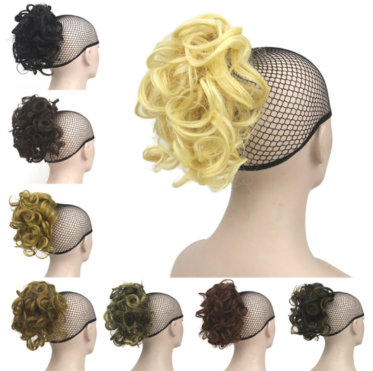 Peluca Rizada Voluminosa con Extensiones y Bolsa de Pelo