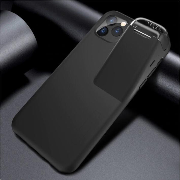 Funda Protectora Negra con Borde para Estuche de Carga AirPods Compatible con Apple