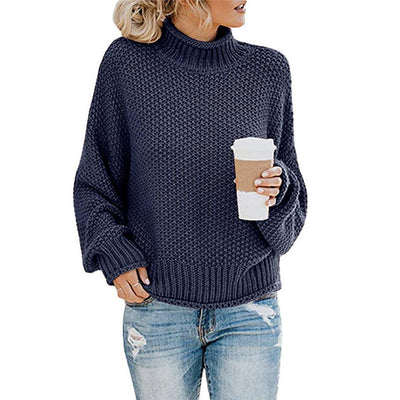 Suéter de Cuello Alto Tejido para Mujer - Abrigo Casual de Invierno - Image 13