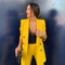 Blazer Amarillo Elegante para Mujer