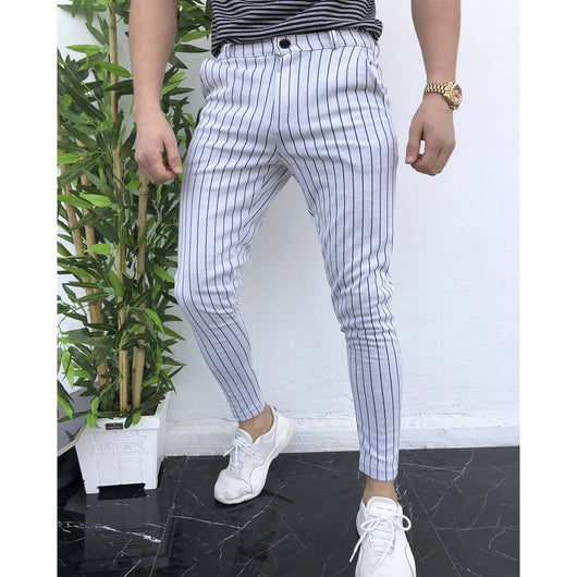 Pantalones Casuales de Rayas para Hombre - Image 9