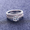 Fashion zircon ring Blanco Dorado 10