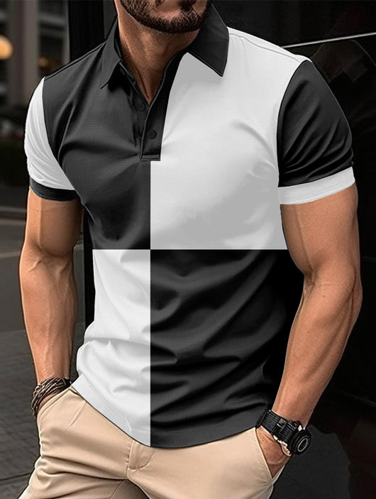 Polo Deportivo Casual Hombre con Cuello Vuelto y Costuras Bicolor - Image 6
