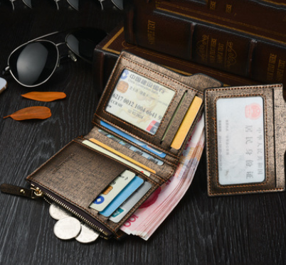 Billetera Corta para Hombre Bogesi - Cartera Compacta con Monedero - Image 2