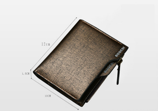 Billetera Corta para Hombre Bogesi - Cartera Compacta con Monedero - Image 4