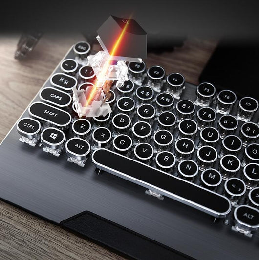 Teclado Steampunk Mecánico Retro