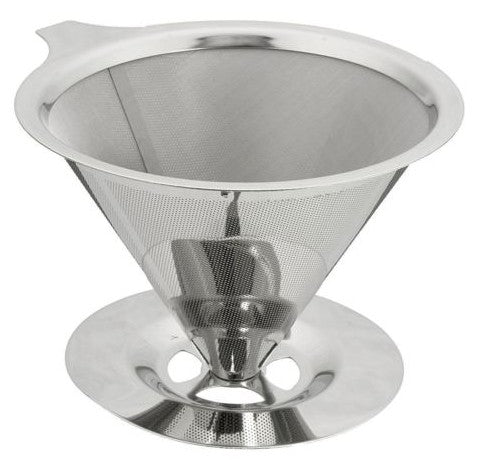 Filtro de Café Reutilizable con Soporte - Colador Vertible de Acero Inoxidable
