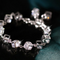 Pulsera de Cobre y Circón Dorado 3D - Chapado en Oro Blanco Estilo Coreano