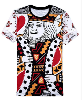 Playera Estampada Rey del Póker Manga Corta para Hombre - Image 5