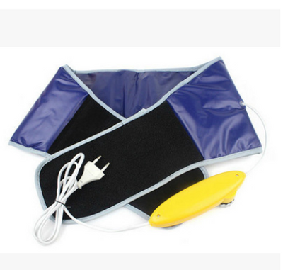 Blue and black sauna belt with a yellow control unit and white power cord, labeled 'Sauna Belt'. - Image 4