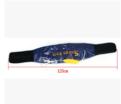 Blue and black sauna belt with a yellow control unit and white power cord, labeled 'Sauna Belt'. - Image 2