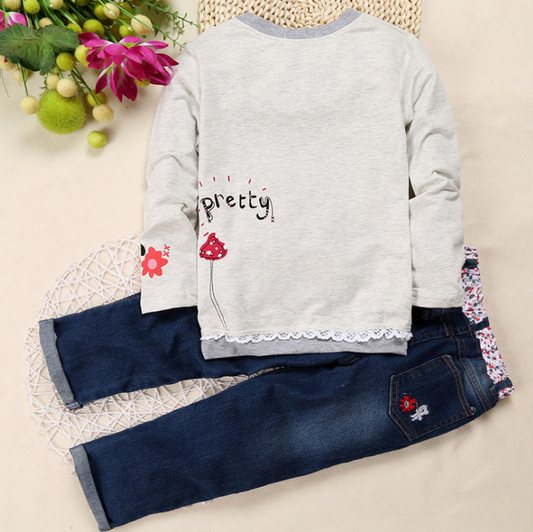 Conjunto de Camisa y Pantalón Denim - Estilo Casual Versátil - Image 2