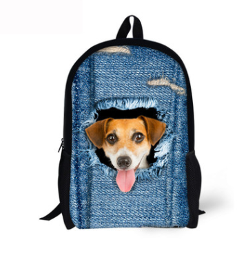 Mochila Escolar 3D Gato Adorable - Mochila Denim para Niños y Niñas - Image 10