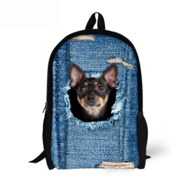 Mochila Escolar 3D Gato Adorable - Mochila Denim para Niños y Niñas - Image 11