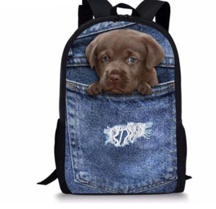Mochila Escolar 3D Gato Adorable - Mochila Denim para Niños y Niñas - Image 22