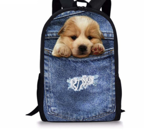 Mochila Escolar 3D Gato Adorable - Mochila Denim para Niños y Niñas - Image 23