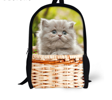 Mochila Escolar 3D Gato Adorable - Mochila Denim para Niños y Niñas - Image 18