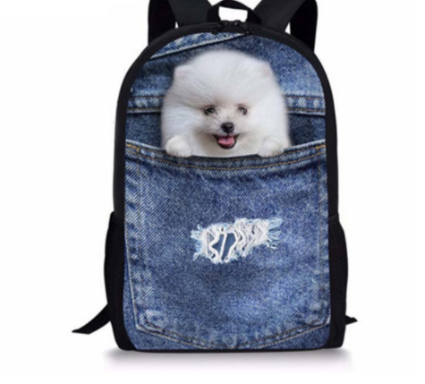 Mochila Escolar 3D Gato Adorable - Mochila Denim para Niños y Niñas - Image 24