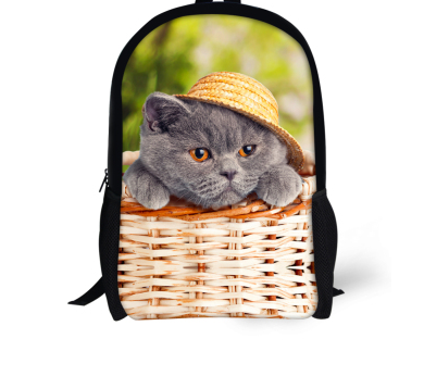 Mochila Escolar 3D Gato Adorable - Mochila Denim para Niños y Niñas - Image 19