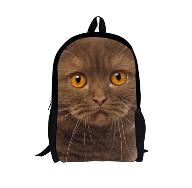 Mochila Escolar 3D Gato Adorable - Mochila Denim para Niños y Niñas