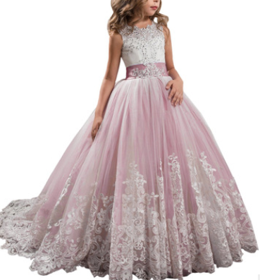 Vestido de Fiesta Infantil con Encaje - Diseño Europa y EE.UU. - Image 6
