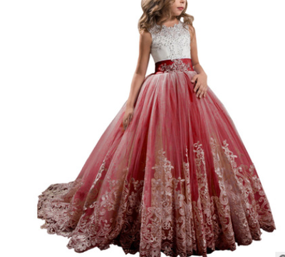 Vestido de Fiesta Infantil con Encaje - Diseño Europa y EE.UU. - Image 8