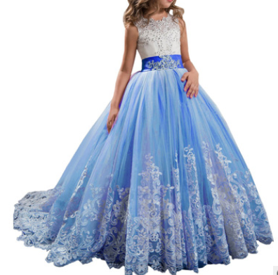 Vestido de Fiesta Infantil con Encaje - Diseño Europa y EE.UU. - Image 9