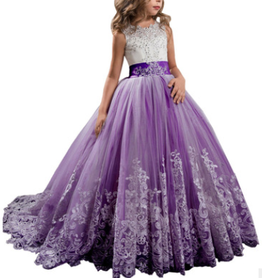 Vestido de Fiesta Infantil con Encaje - Diseño Europa y EE.UU. - Image 4