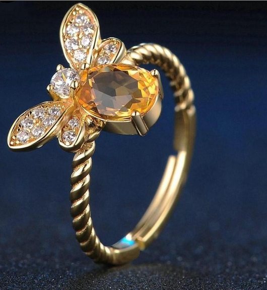 Anillo de Citrino con Abeja - Image 11
