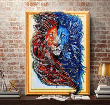 Pintura de Diamantes Tigre Mágico con Perlas