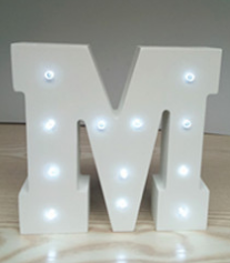 Letras LED de Luz Blanca 15cm en Madera - Decoración Luminosa Inglesa - Image 5