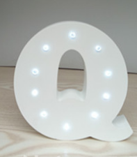 Letras LED de Luz Blanca 15cm en Madera - Decoración Luminosa Inglesa - Image 9