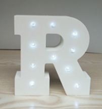 Letras LED de Luz Blanca 15cm en Madera - Decoración Luminosa Inglesa - Image 10