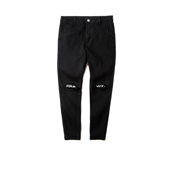 Pantalones Beam Hip Hop con Parches Elásticos - Estilo Street West Coast