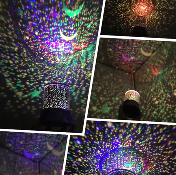 Lámpara Nocturna Proyector de Cielo Estrellado con Luces Multicolor
