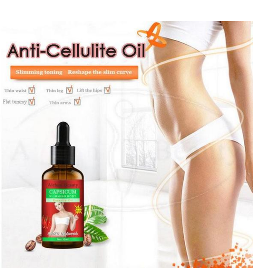 Aceite Corporal Reafirmante con Ají Rojo - Moldea Caderas, Cintura y Piernas