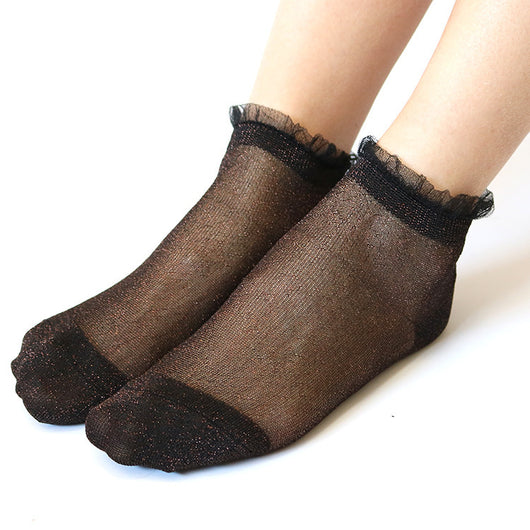 Calcetines de Encaje Brillante para Mujer - Image 13
