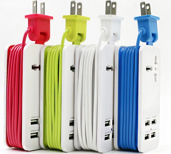Cargador Múltiple USB de 4 Puertos con Carga Rápida