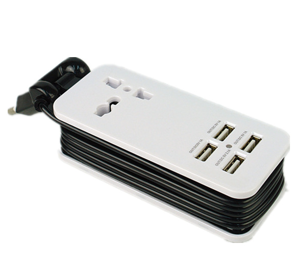 Cargador Múltiple USB de 4 Puertos con Carga Rápida
