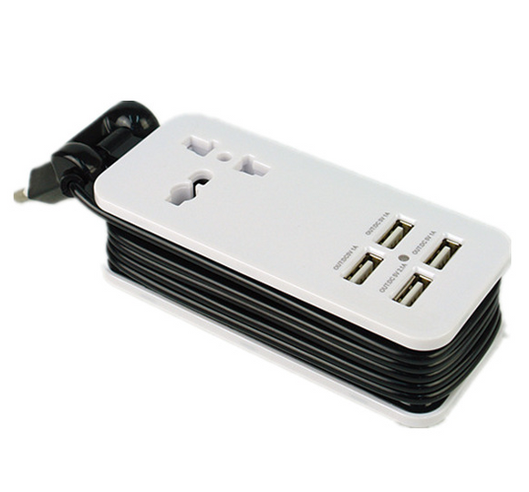 Cargador Múltiple USB de 4 Puertos con Carga Rápida