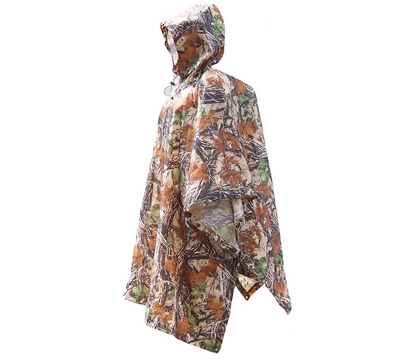 Poncho Impermeable Táctica Camuflaje para Senderismo y Montaña