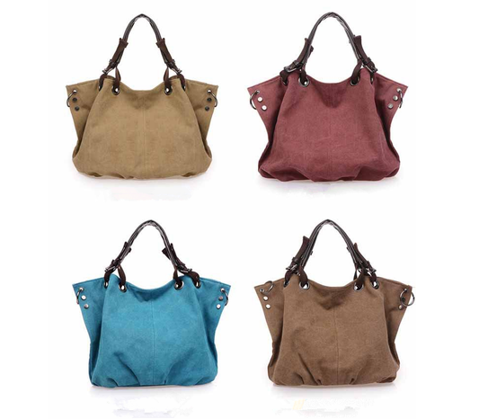 Bolsa de Lona Grande Estilo Europeo - Bolso Tote Capacidad Extra para Mujer