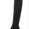 Botas Over the Knee Elásticas de Ante - Tacón Bajo Elegante para Piernas Delgadas