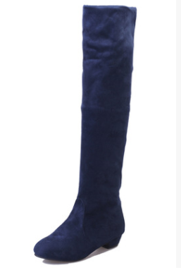 Botas Over the Knee Elásticas de Ante - Tacón Bajo Elegante para Piernas Delgadas - Image 7