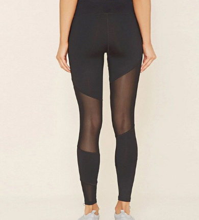 Leggings Deportivos Ajustados con Costuras de Malla Transpirables - Image 3